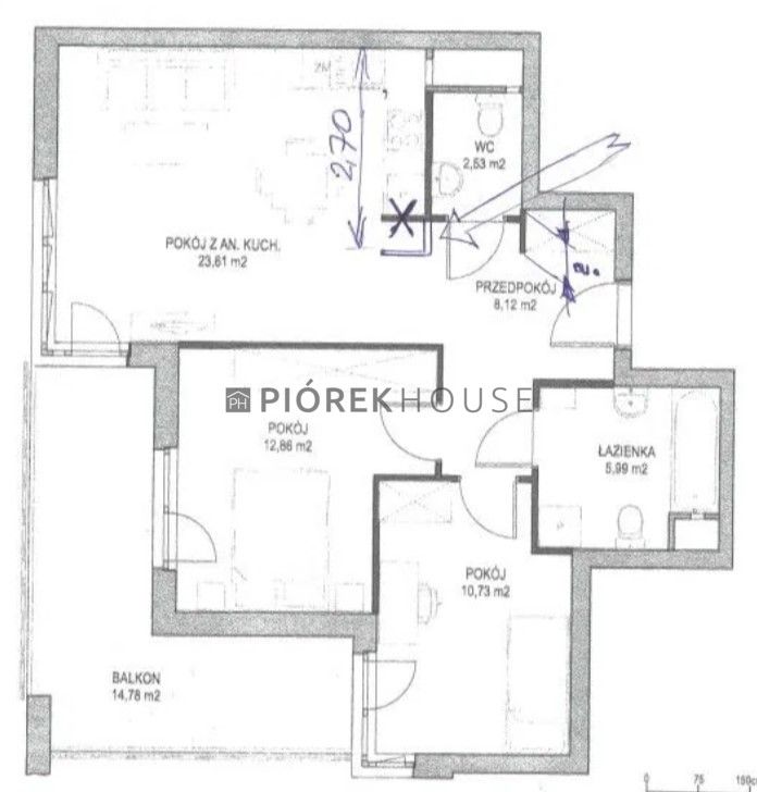 Mieszkanie 3-pokojowe Warszawa Ursynów, ul. Kłobucka. Zdjęcie 19