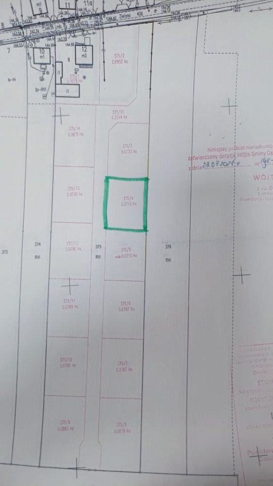 Działka budowlana Wtórek, ul. Zielona. Zdjęcie 1