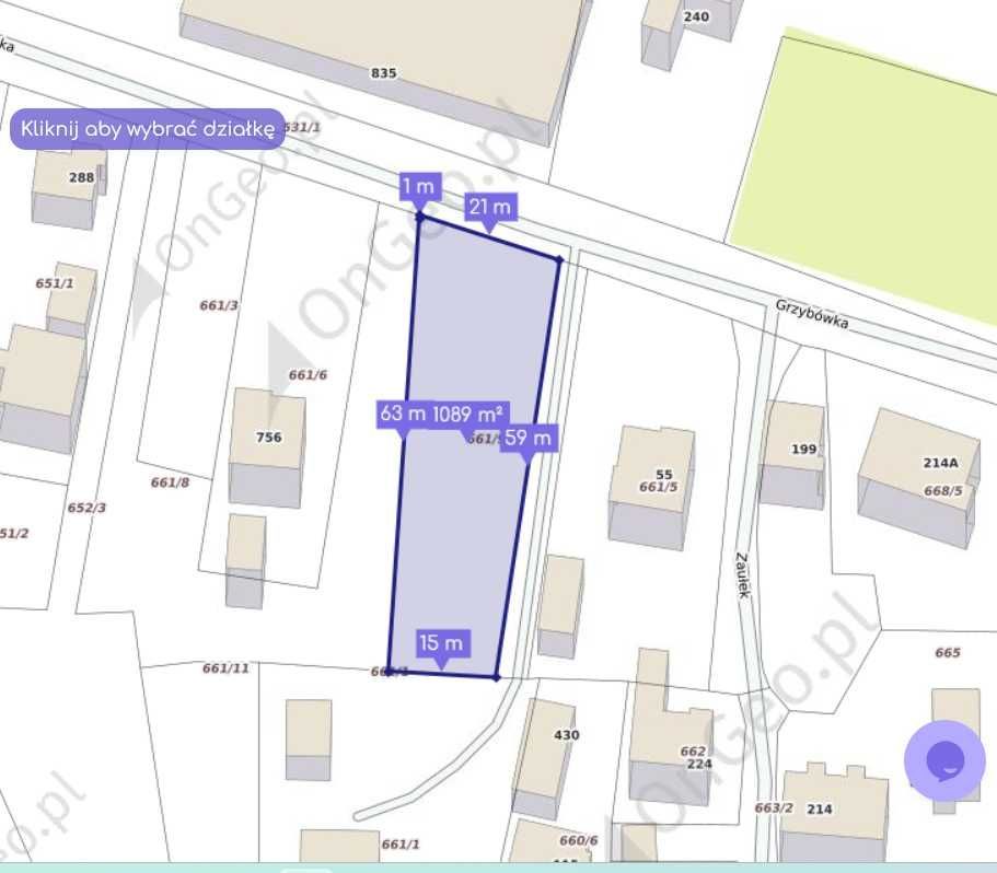 Działka budowlana Kłaj. Zdjęcie 2