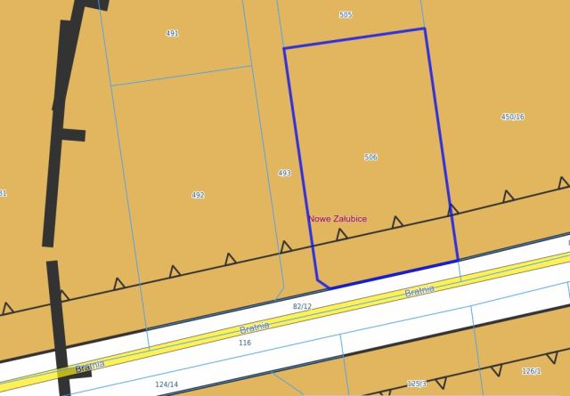 Działka budowlana Nowe Załubice, ul. Bratnia. Zdjęcie 2