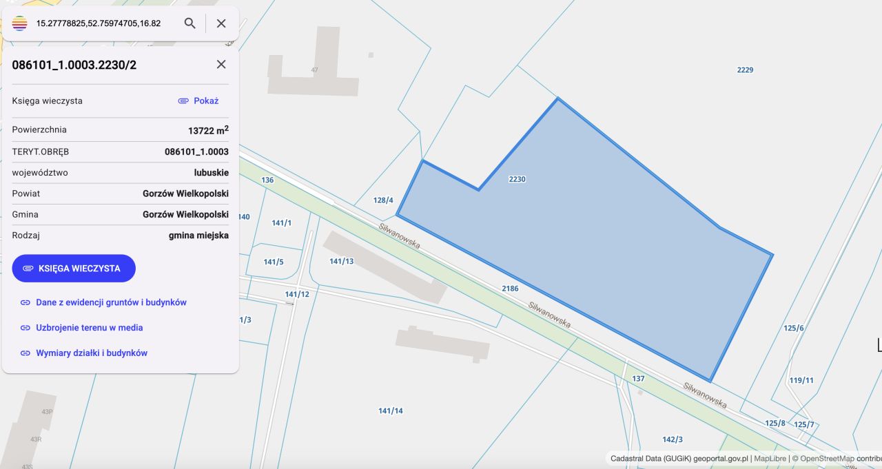 Działka inwestycyjna Gorzów Wielkopolski Górczyn, ul. Silwanowska. Zdjęcie 2