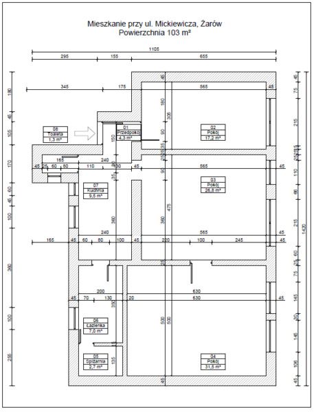 Mieszkanie 3-pokojowe Żarów, ul. Adama Mickiewicza. Zdjęcie 12