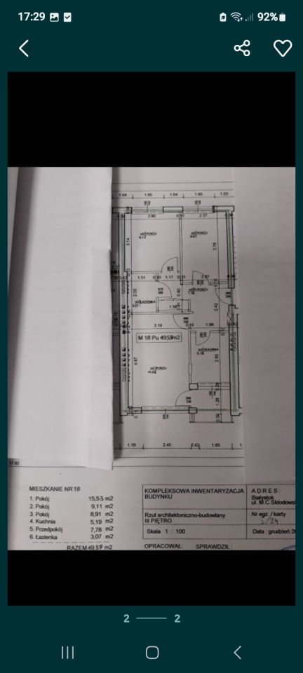 Mieszkanie 3-pokojowe Białystok Centrum, ul. Marii Skłodowskiej-Curie. Zdjęcie 1
