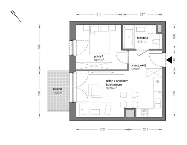 Mieszkanie 2-pokojowe Katowice Brynów, ul. Ceglana. Zdjęcie 7