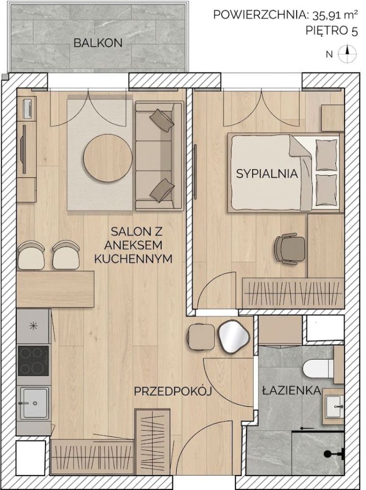 Mieszkanie 2-pokojowe Wrocław Krzyki, ul. Paczkowska. Zdjęcie 21