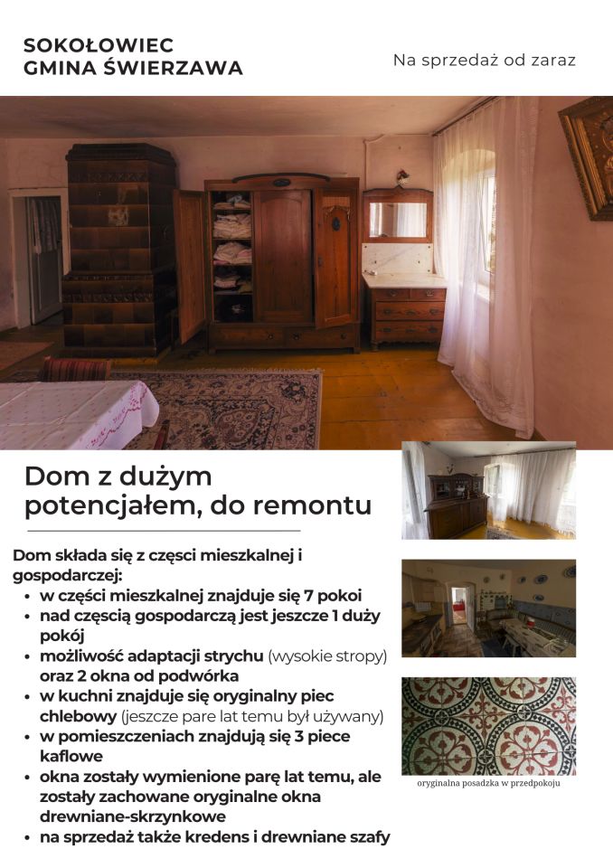 gospodarstwo, 7 pokoi Sokołowiec. Zdjęcie 2