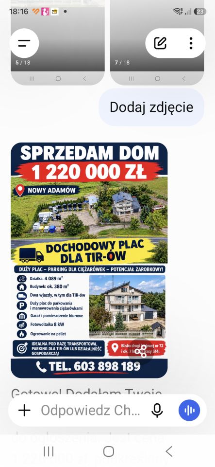 dom wolnostojący, 8 pokoi Nowy Adamów, Brak. Zdjęcie 1