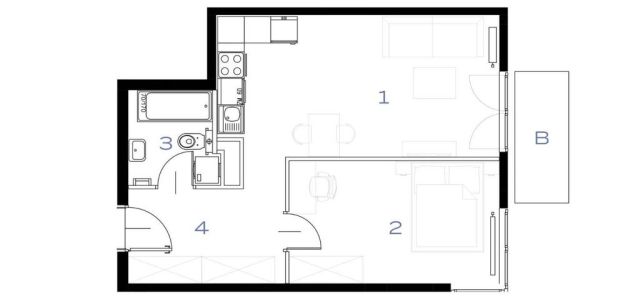 Mieszkanie 2-pokojowe Kraków Górka Narodowa, ul. Stefana Banacha. Zdjęcie 19