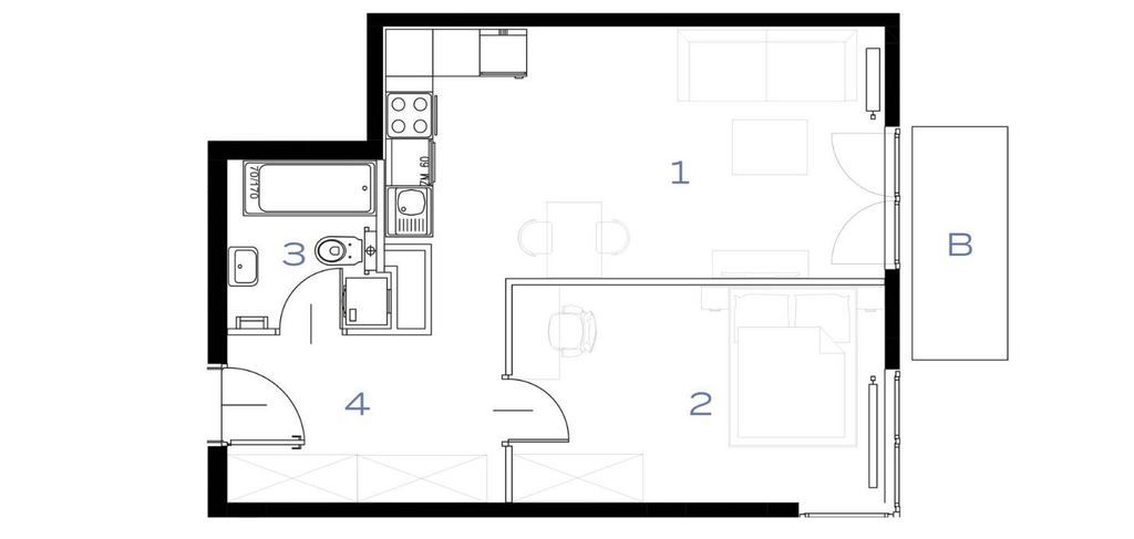 Mieszkanie 2-pokojowe Kraków Górka Narodowa, ul. Stefana Banacha. Zdjęcie 19