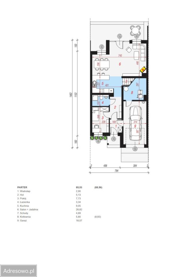 dom szeregowy, 5 pokoi Kępa, ul. Kasztanowa. Zdjęcie 4