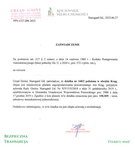 Działka budowlana Krąg. Zdjęcie 9