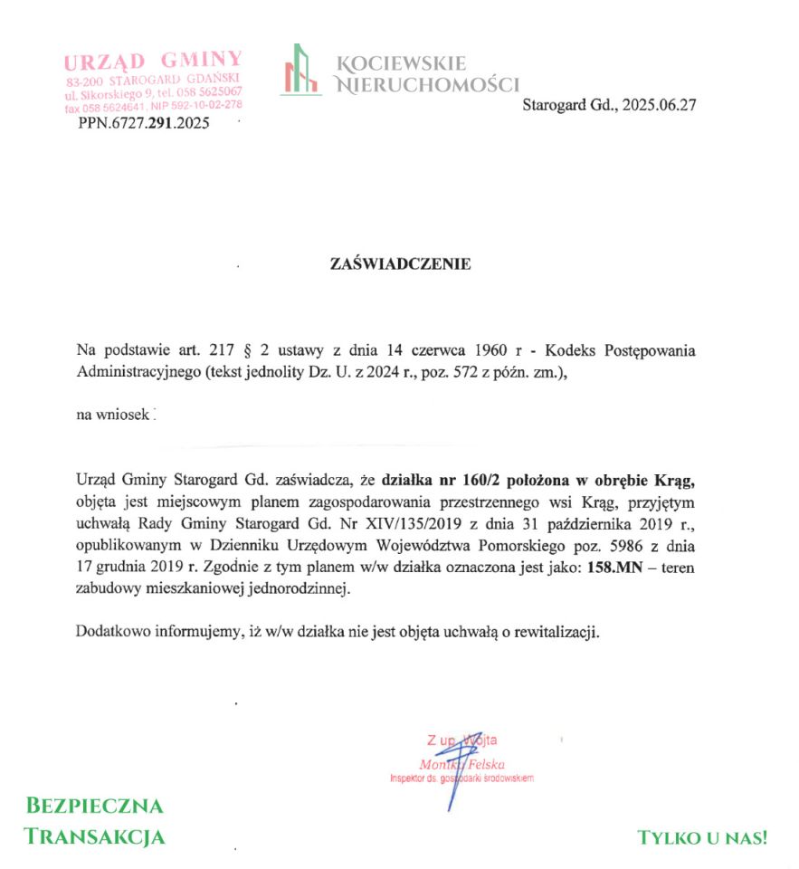 Działka budowlana Krąg. Zdjęcie 9