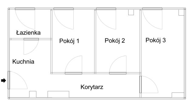 Mieszkanie 3-pokojowe Katowice Śródmieście, ul. Juliusza Słowackiego. Zdjęcie 2