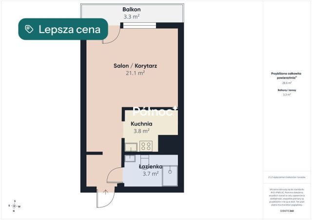 Mieszkanie 1-pokojowe Białystok Piaski, ul. Wesoła. Zdjęcie 14