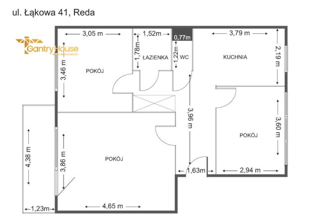 Mieszkanie 3-pokojowe Reda, ul. Łąkowa. Zdjęcie 13
