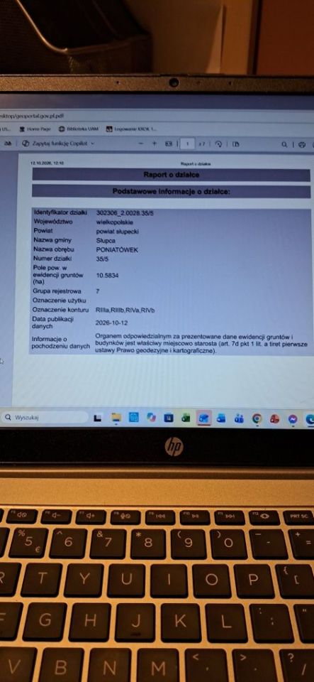 Działka rolna Poniatówek. Zdjęcie 2