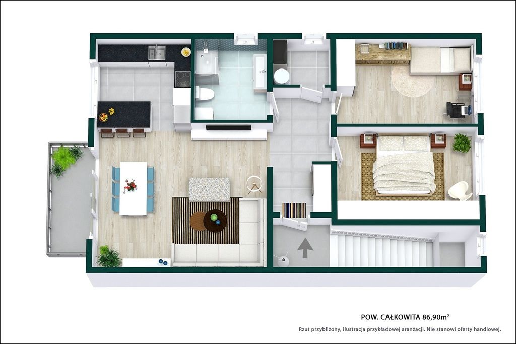 Mieszkanie 3-pokojowe Warszawa Wawer, ul. Borków. Zdjęcie 28