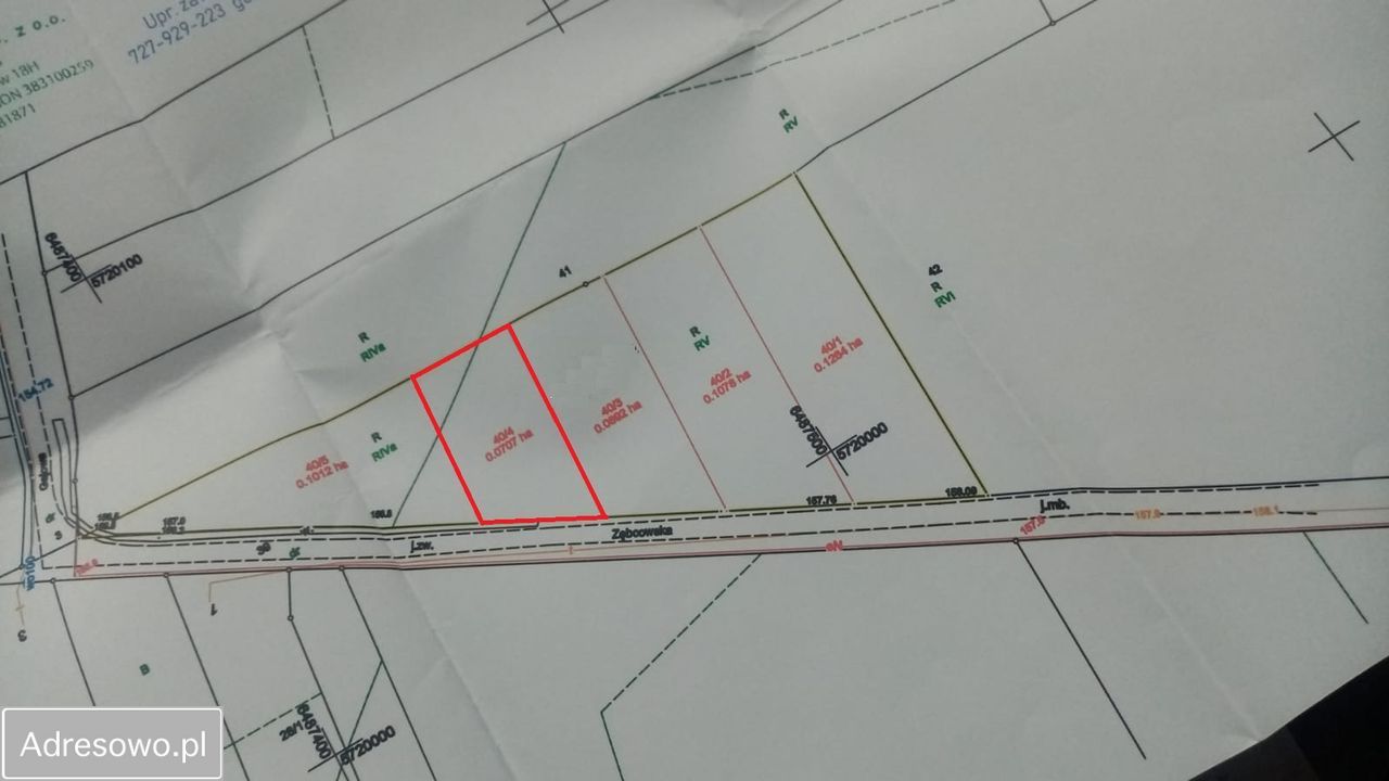 Działka budowlana Wysocko Małe, ul. Zębcowska