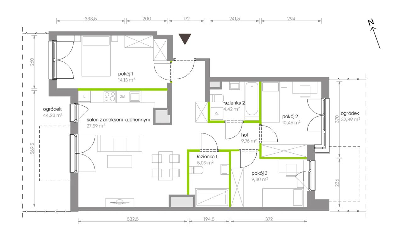 Mieszkanie 4-pokojowe Warszawa Chrzanów, ul. Szeligowska. Zdjęcie 8