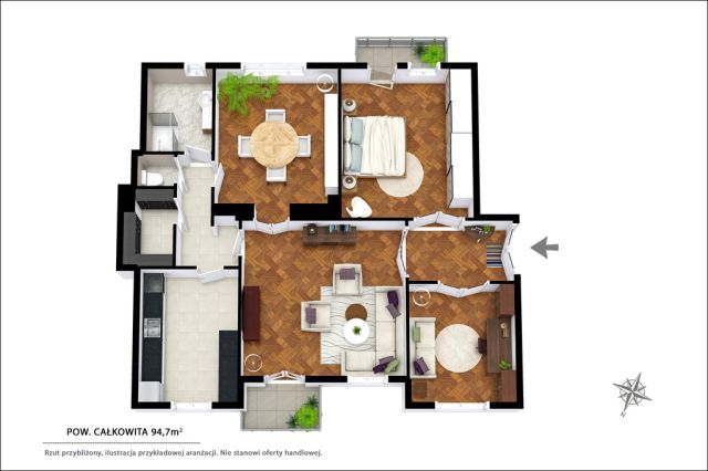 Mieszkanie 4-pokojowe Warszawa Śródmieście, ul. Nowogrodzka. Zdjęcie 9