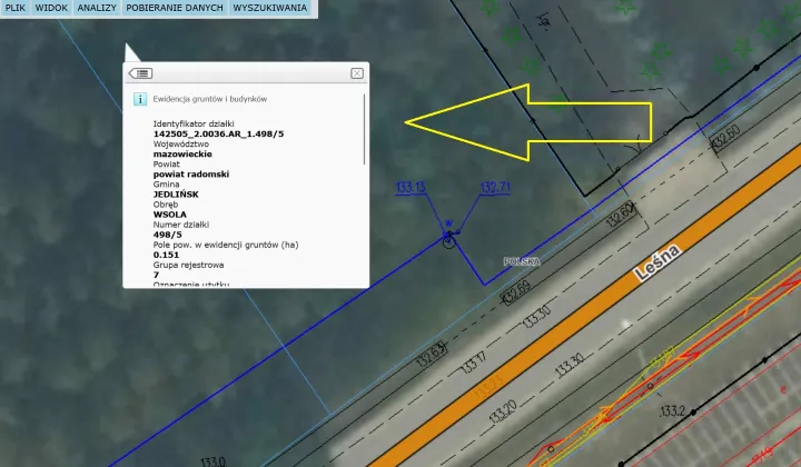 Działka budowlana Wsola, ul. Leśna