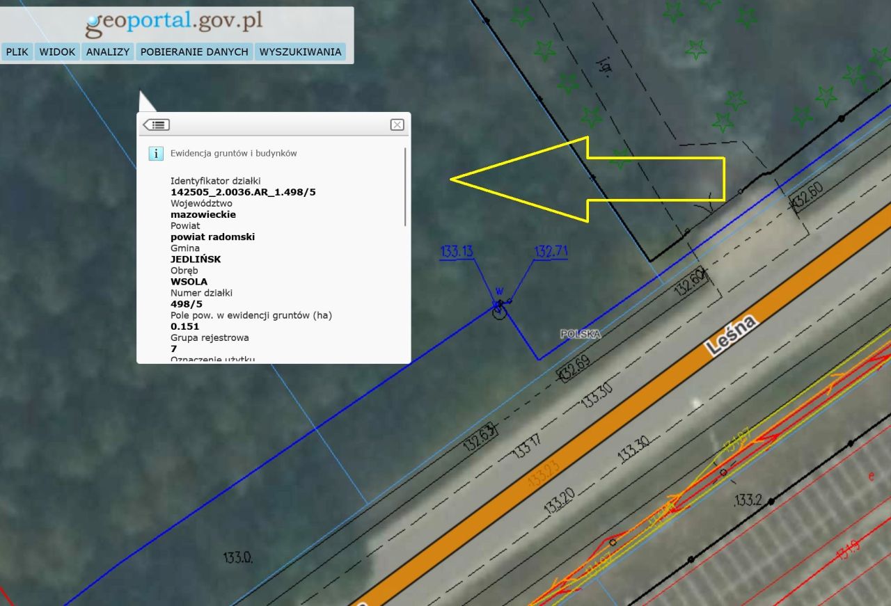 Działka budowlana Wsola, ul. Leśna