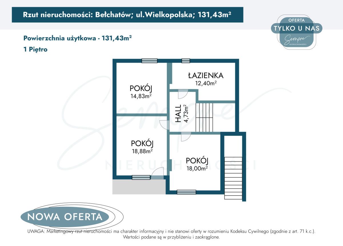 dom wolnostojący, 5 pokoi Bełchatów, ul. Wielkopolska. Zdjęcie 6