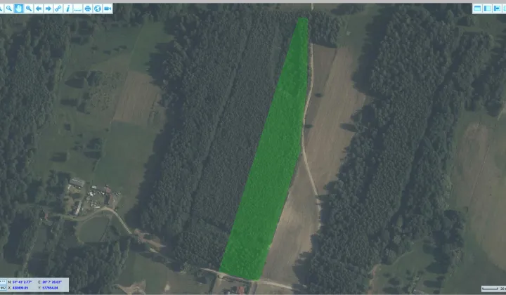 Działka leśna Nowe Byliny