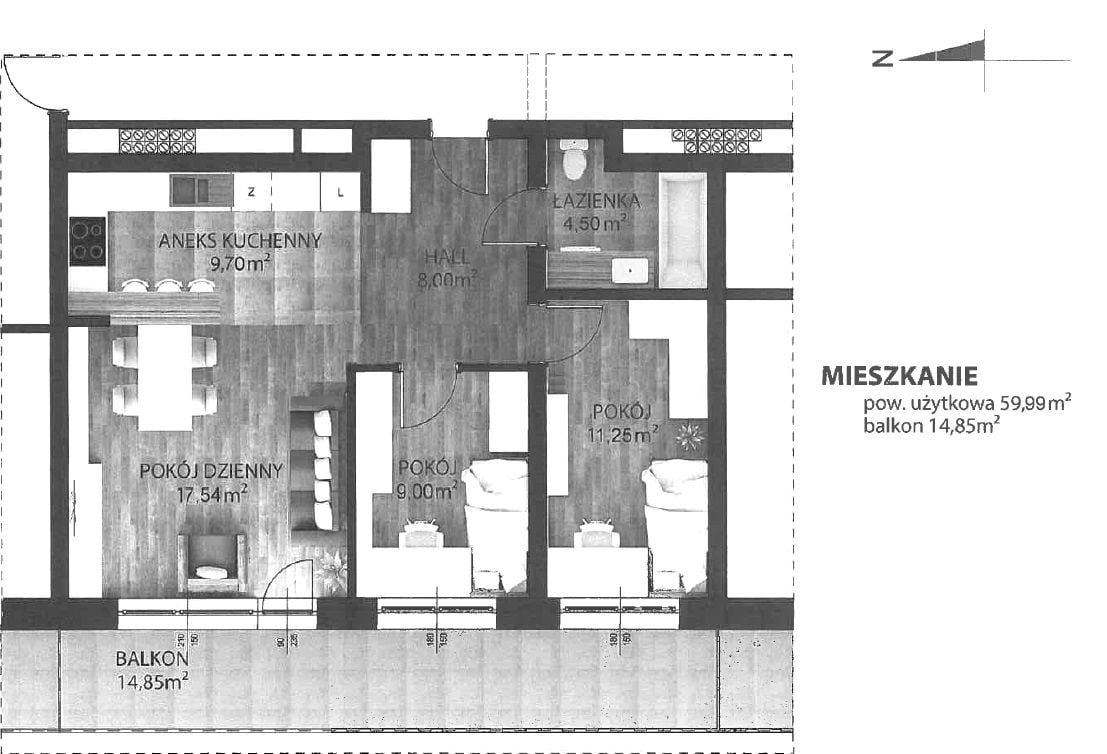 Mieszkanie 3-pokojowe Łódź Polesie, ul. Nowe Sady. Zdjęcie 18