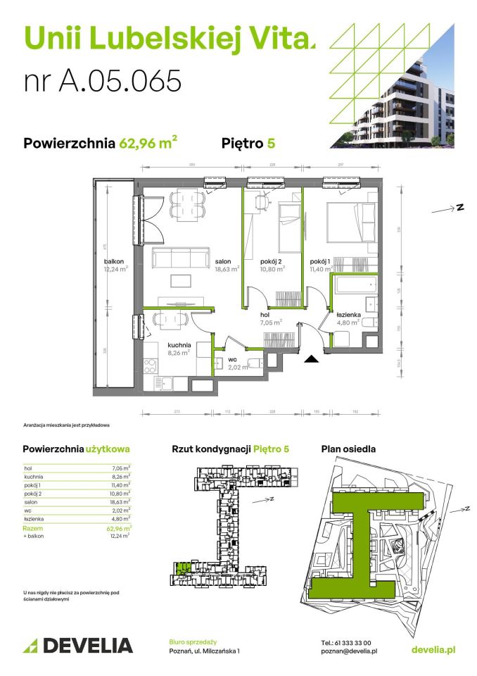 Mieszkanie 3-pokojowe Poznań Starołęka, ul. Unii Lubelskiej. Zdjęcie 7