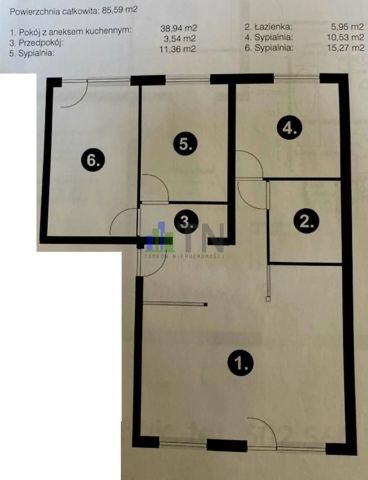 Mieszkanie 4-pokojowe Wrocław Psie Pole, ul. Gitarowa. Zdjęcie 3