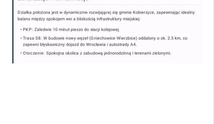 Działka budowlana Wierzbice, ul. Kątecka