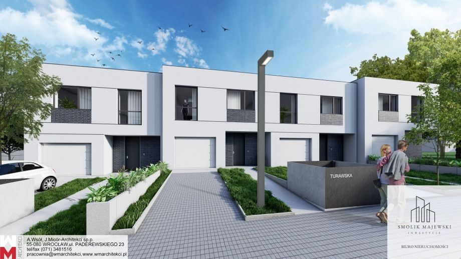 dom szeregowy, 5 pokoi Wrocław, ul. Turawska. Zdjęcie 2