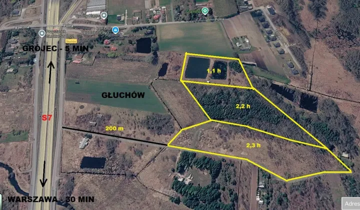 Działka inwestycyjna Głuchów