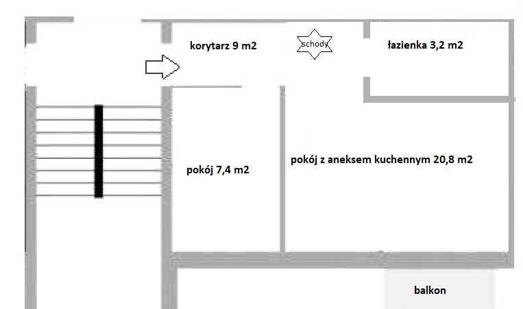 Mieszkanie 2-pokojowe Inowrocław Centrum, ul. Poznańska. Zdjęcie 8