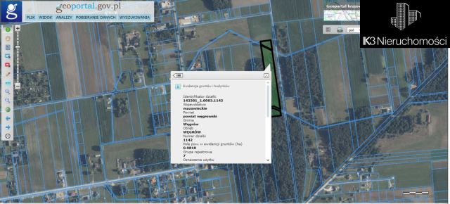 Działka rolna Węgrów, ul. Nowiny. Zdjęcie 1
