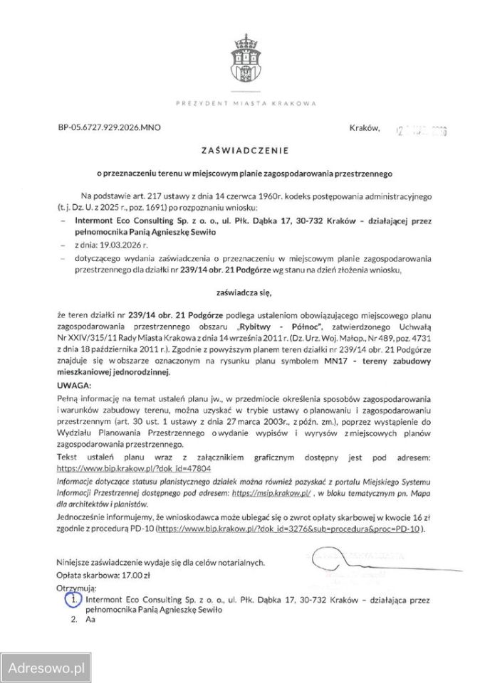 Działka budowlana Kraków Podgórze, ul. Herbaciana. Zdjęcie 10