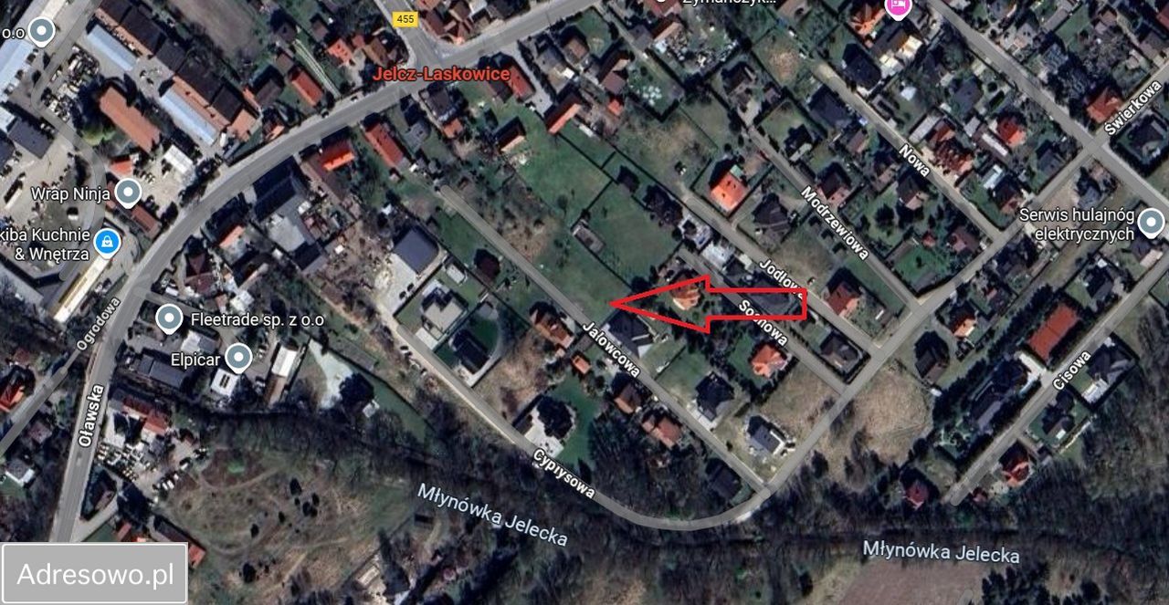 Działka budowlana Jelcz-Laskowice Laskowice, ul. Jałowcowa. Zdjęcie 2