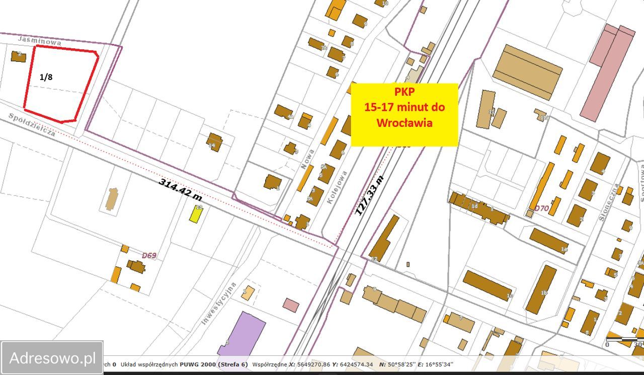 Działka budowlana Kobierzyce, ul. Jaśminowa. Zdjęcie 5