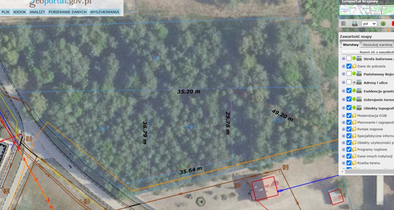 Działka budowlana Huta Komorowska Dołek. Zdjęcie 7