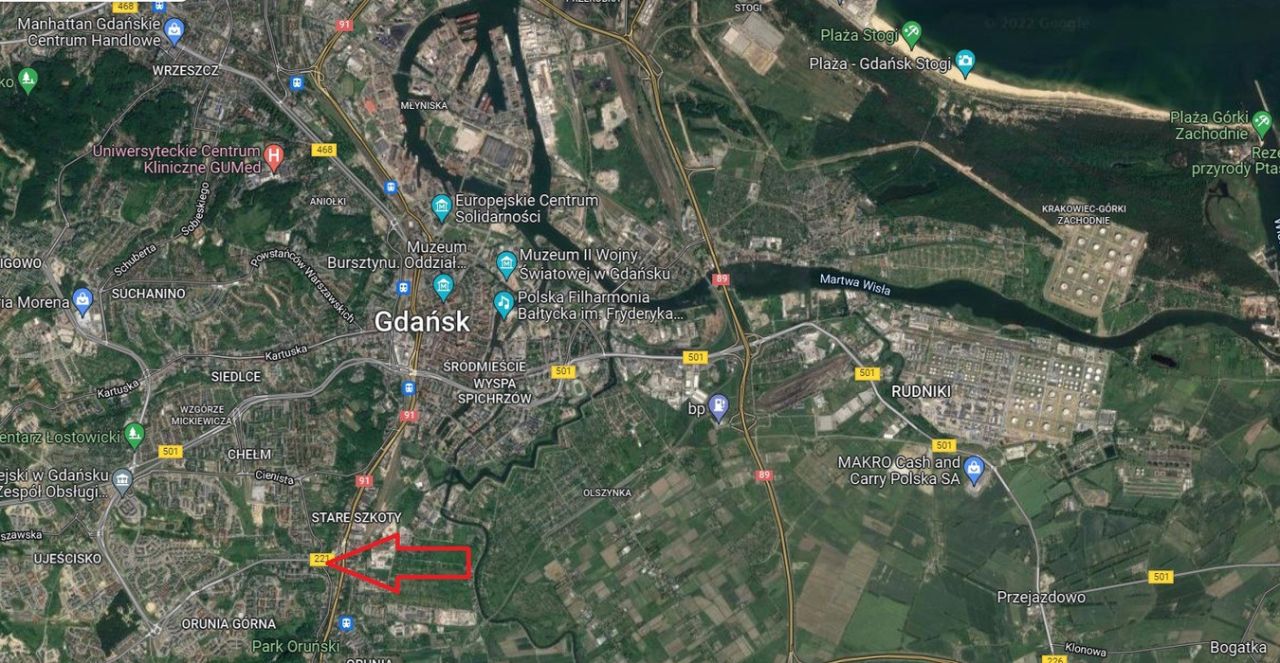 Działka inwestycyjna Gdańsk Orunia, ul. Podmiejska. Zdjęcie 1