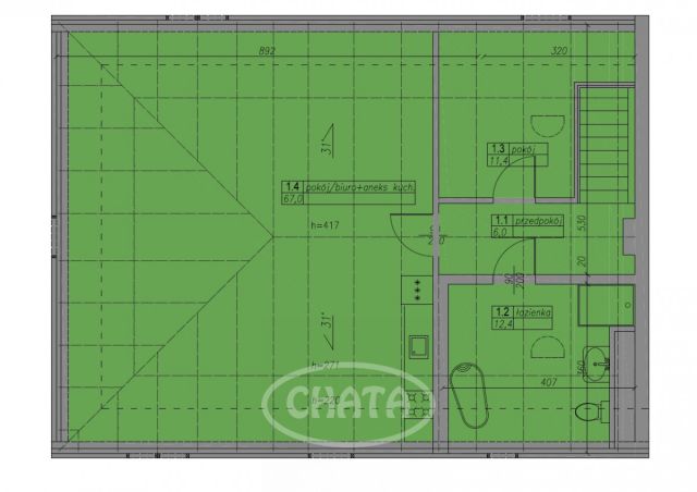 dom wolnostojący, 3 pokoje Wrocław Krzyki, ul. Księska. Zdjęcie 22