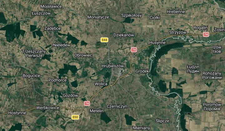Działka rolna Hrubieszów Sławęcin, droga boczna od Stefana Żeromskiego