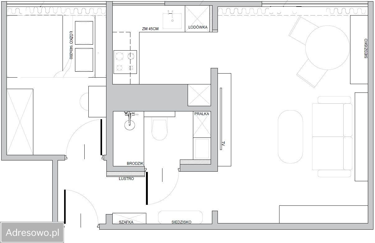Mieszkanie 2-pokojowe Łódź Dąbrowa, ul. gen. Jarosława Dąbrowskiego. Zdjęcie 12