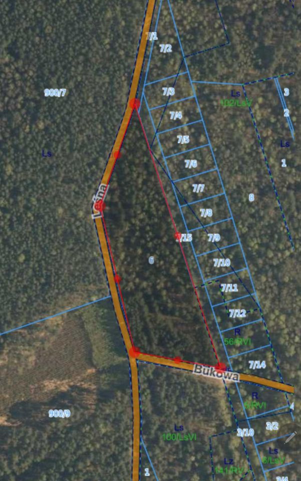 Działka leśna Jedlicze B, ul. Bukowa. Zdjęcie 5