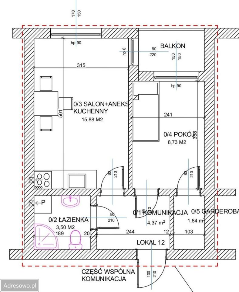 Mieszkanie 2-pokojowe Radom Śródmieście, ul. 25 Czerwca. Zdjęcie 4