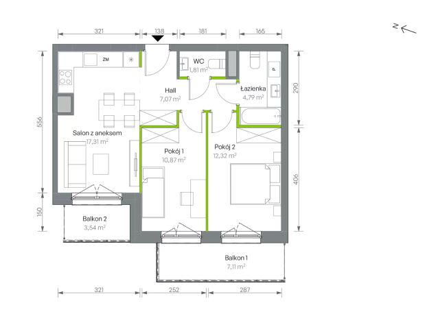 Mieszkanie 3-pokojowe Warszawa Targówek, ul. Oliwska. Zdjęcie 16