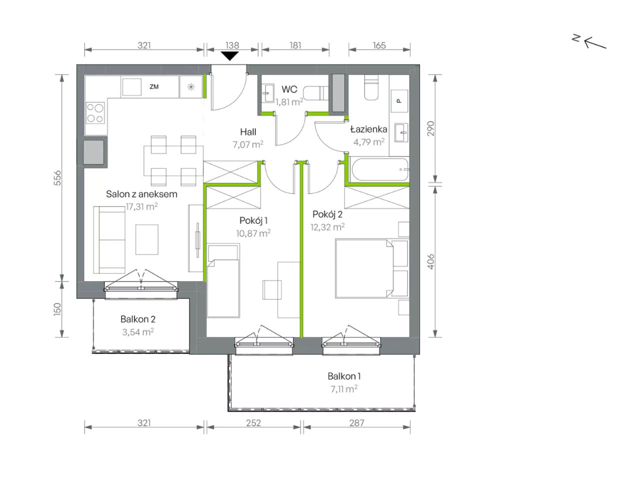 Mieszkanie 3-pokojowe Warszawa Targówek, ul. Oliwska. Zdjęcie 16