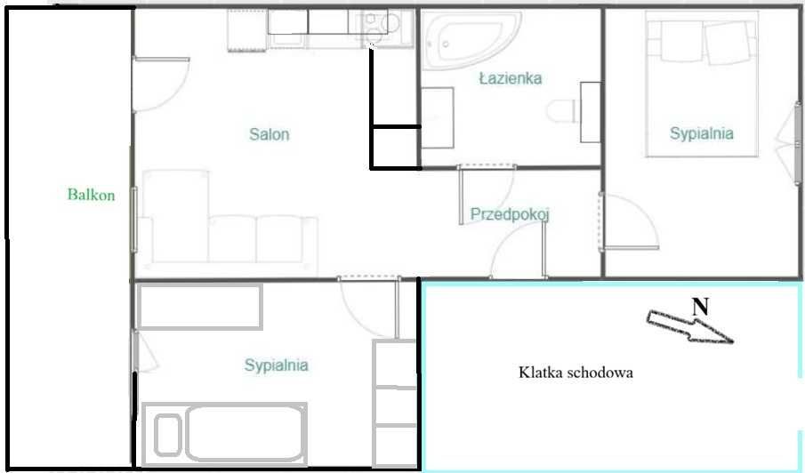 Mieszkanie 2-pokojowe Zielonki, ul. Krakowskie Przedmieście. Zdjęcie 2