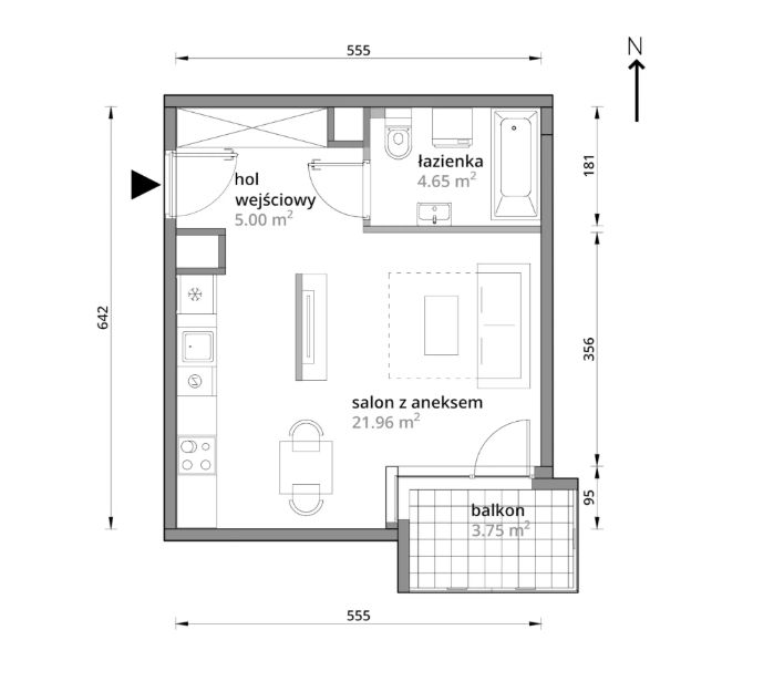 Mieszkanie 1-pokojowe Warszawa Praga-Południe, ul. Podskarbińska. Zdjęcie 3
